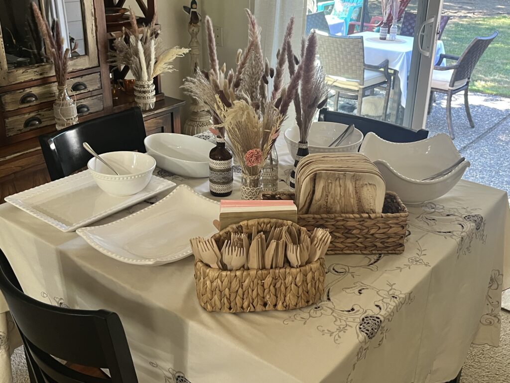 Beautifully styled baby shower tablescape
